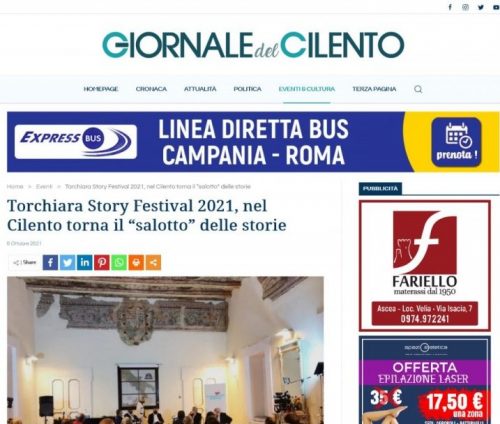 Screenshot 2021-10-14 at 16-55-28 Torchiara Story Festival 2021, nel Cilento torna il salotto delle storie - Giornale del C[...]