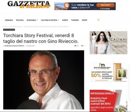 Screenshot 2021-10-14 at 17-30-04 Torchiara Story Festival, venerdì 8 taglio del nastro con Gino Rivieccio — Gazzetta di Sa[...]