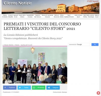 Screenshot 2021-10-14 at 18-23-15 PREMIATI I VINCITORI DEL CONCORSO LETTERARIO CILENTO STORY 2021 - Cilento Notizie