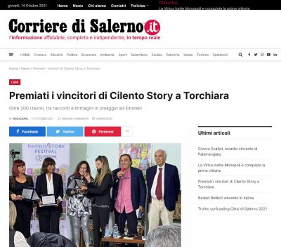 Screenshot 2021-10-14 at 18-27-31 Premiati i vincitori di Cilento Story a Torchiara - Corriere di Salerno